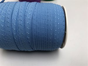 Undertøjskant - foldet med lille tungekant - flot blå